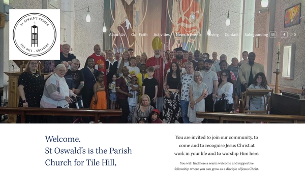 Screenshot of the The Parochial Church Council Of The Ecclesiastical Parish Of St Oswald, Tile Hill, In The Diocese Of Coventry website