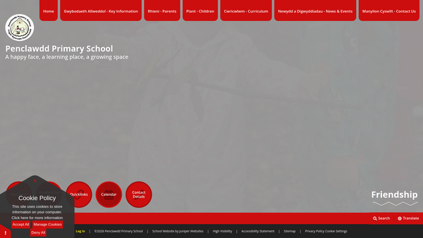 Screenshot of the The Friends Of Penclawdd Primary School website