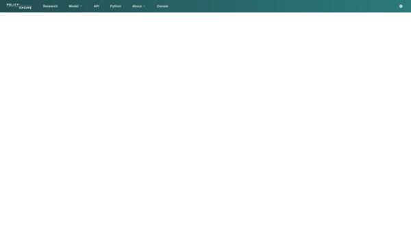 Screenshot of the Policyengine website