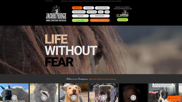 Screenshot of the Jacobs Ridge website