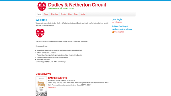 Screenshot of the Dudley And Netherton Circuit website