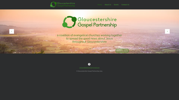 Screenshot of the Gloucestershire Gospel Partnership website