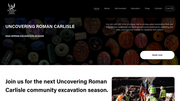 Screenshot of the Uncovering Roman Carlisle website