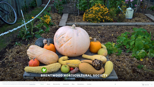 Screenshot of the Brentwood Horticultural Society website