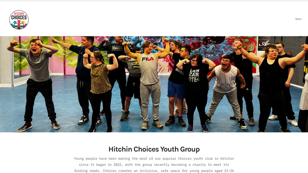 Screenshot of the Hitchin Choices website