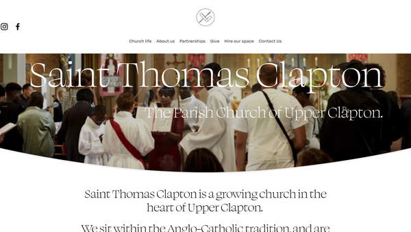 Screenshot of the The Parochial Church Council Of The Ecclesiastical Parish Of St Thomas Clapton Common website