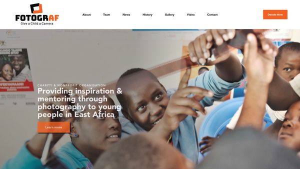 Screenshot of the Fotograf website