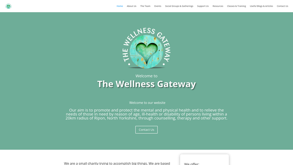 Screenshot of the The Wellness Gateway website
