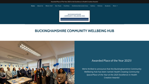 Screenshot of the Buckinghamshire Community Wellbeing Hub website