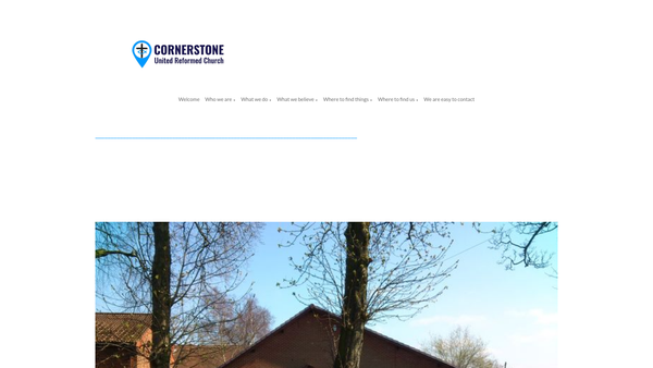 Screenshot of the Cornerstone United Reformed Church (Burnage) Charity website