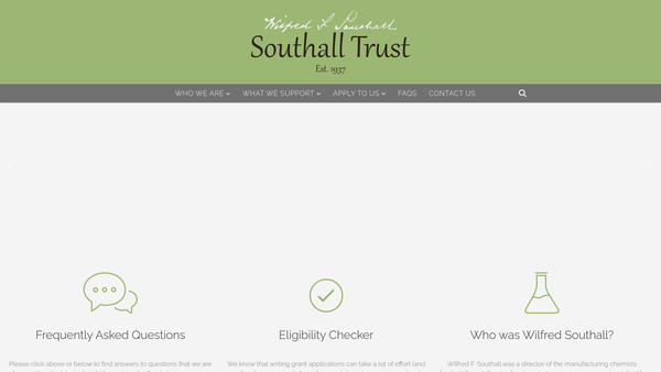 Screenshot of the The Southall Trust website
