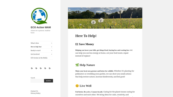 Screenshot of the Eco Action For Windsor And Maidenhead website