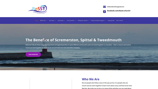Screenshot of the The Parochial Church Council Of The Ecclesiastical Parish Of St Bartholomew And St Boisil, Tweedmouth, In The Diocese Of Newcastle website