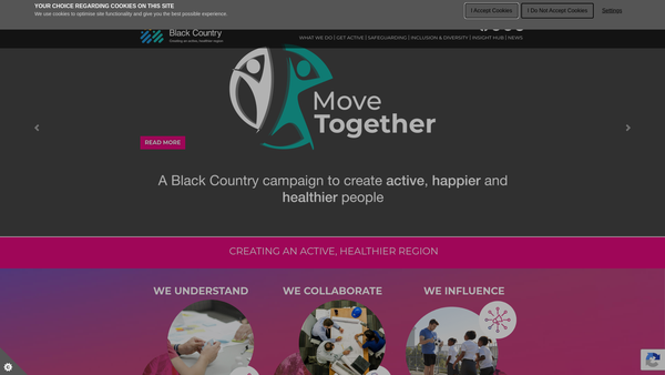 Screenshot of the Active Black Country Limited website