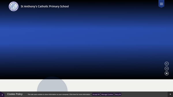 Screenshot of the St. Anthony's PTA website