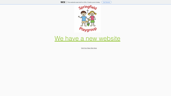 Screenshot of the Springfield Playgroup website
