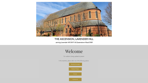 Screenshot of the The Parochial Church Council Of The Ecclesiastical Parish Of The Ascension, Lavender Hill And St Philip With St Bartholomew, Battersea In The Diocese Of Southwark website