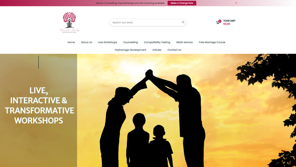 Screenshot of the Muslim Family Foundation website