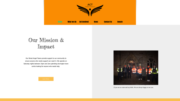 Screenshot of the Accrington Christians Together website