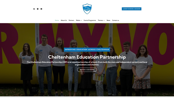 Screenshot of the Cheltenham Education Partnership website