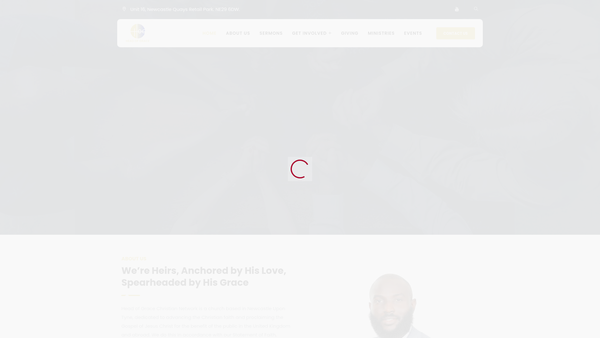 Screenshot of the Head Of Grace Christian Network website
