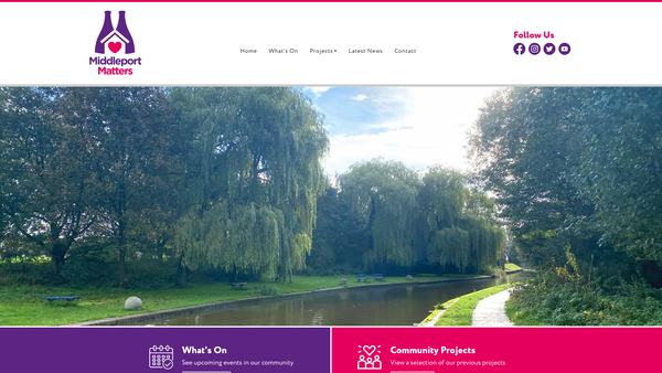 Screenshot of the Middleport Matters Community Trust website