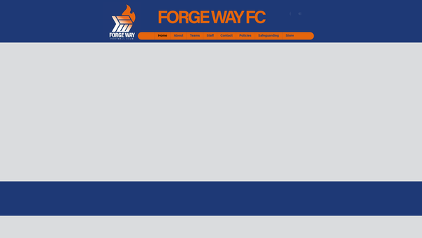 Screenshot of the Forge Way Football Club website