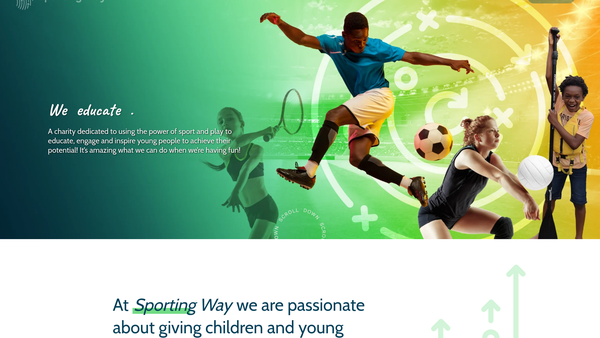 Screenshot of the Sporting Way CIO website