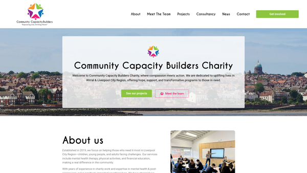 Screenshot of the Community Capacity Builders website
