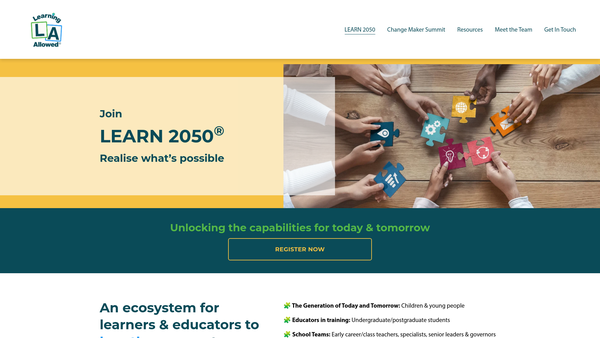 Screenshot of the Learning Allowed Connect CIO website