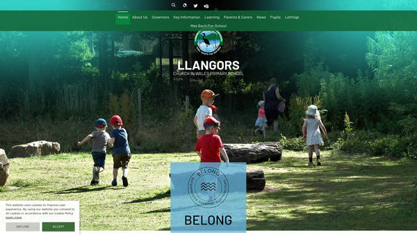 Screenshot of the Friends Of Llangors School website