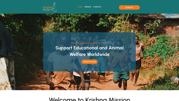 Screenshot of the Krishna Mission Birmingham Limited website