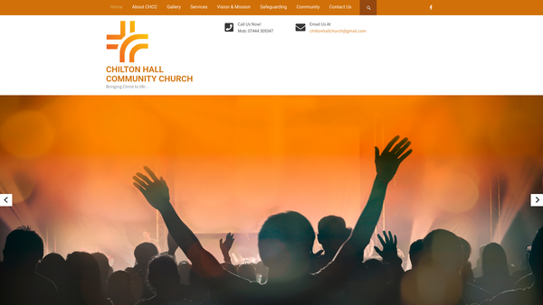 Screenshot of the Chilton Hall Community Church website