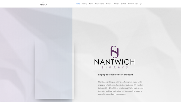 Screenshot of the The Nantwich Singers website