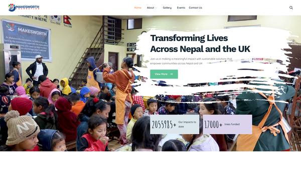 Screenshot of the The Makesworth Foundation website