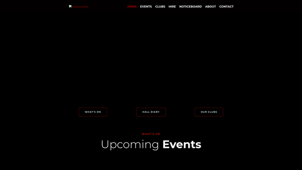 Screenshot of the Townsend Hall website