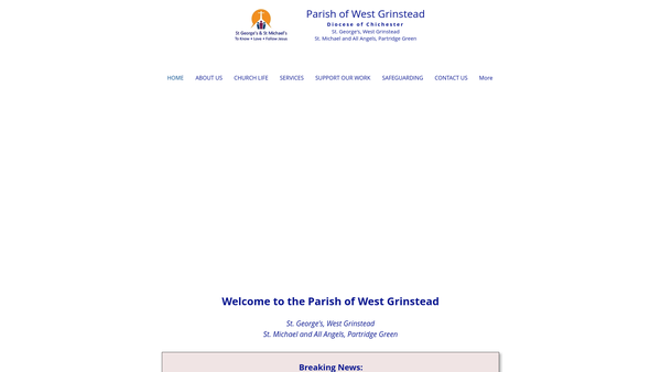 Screenshot of the The Parochial Church Council Of West Grinstead website