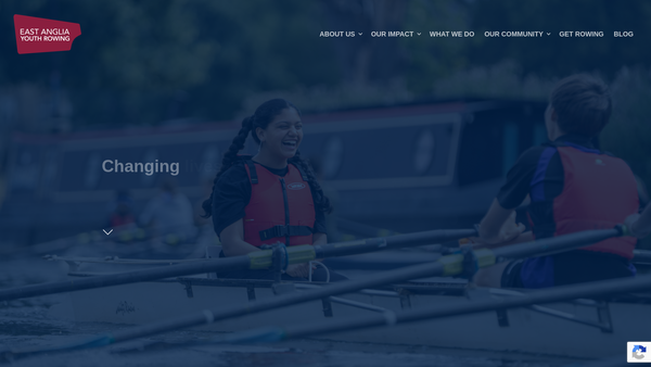 Screenshot of the East Anglia Youth Rowing Limited website