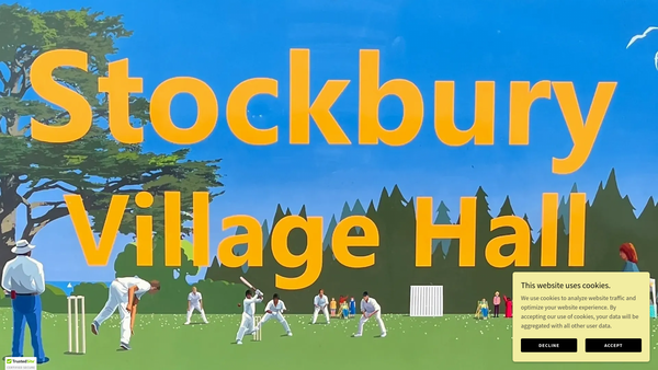Screenshot of the Stockbury Village Hall website