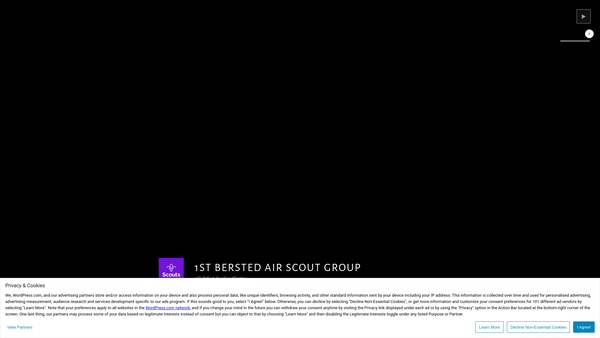 Screenshot of the 1st Bersted Air Scout Group website