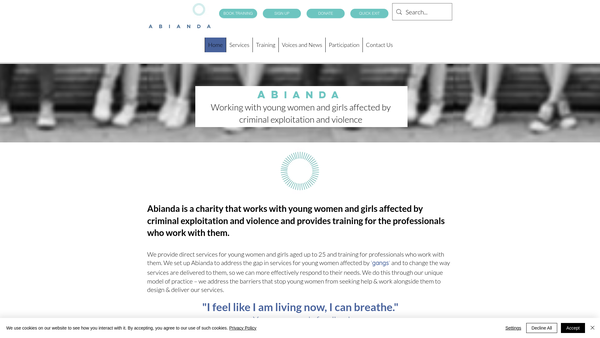 Screenshot of the Abi Billinghurst And Associates website