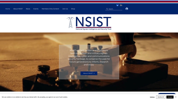 Screenshot of the National Signals Intelligence & Security Trust (Nsist) website