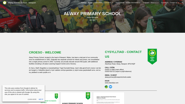 Screenshot of the The Friends Of Alway Primary School PTA website