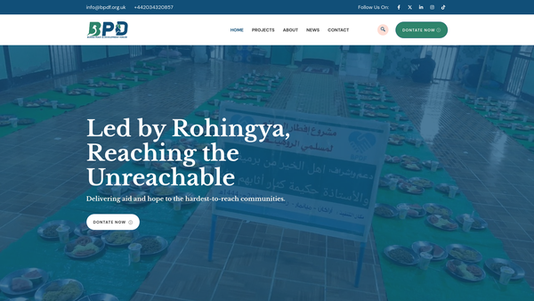 Screenshot of the Burma Peace And Development Forum website