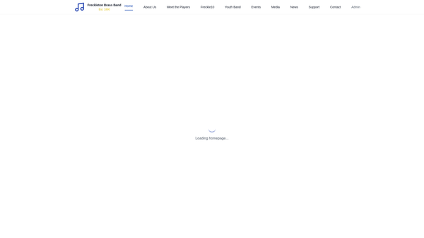Screenshot of the Freckleton Band website