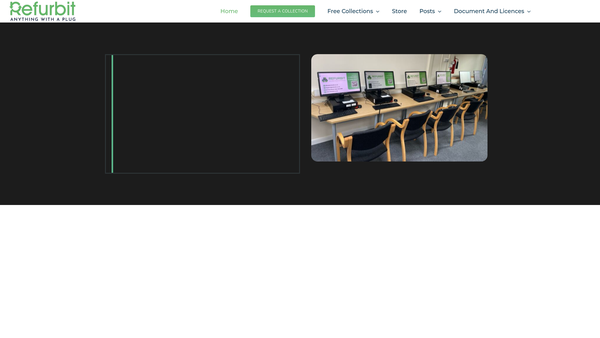 Screenshot of the Refurbit website