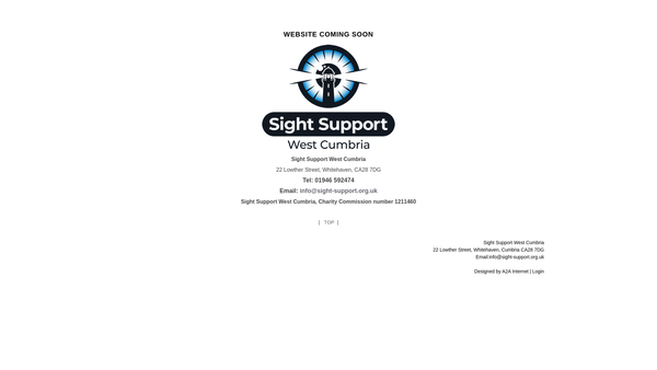 Screenshot of the Sight Support West Cumbria website
