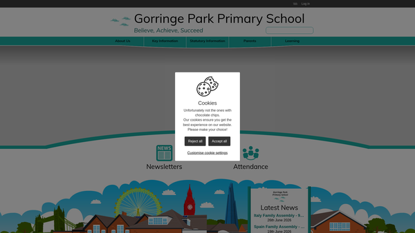 Screenshot of the Friends Of Gorringe Park website