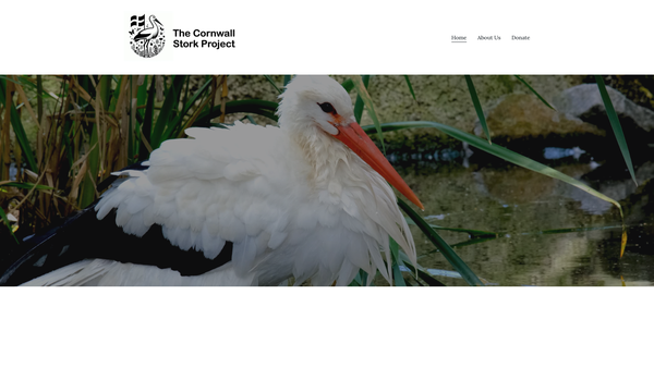 Screenshot of the The Cornwall Stork Project website