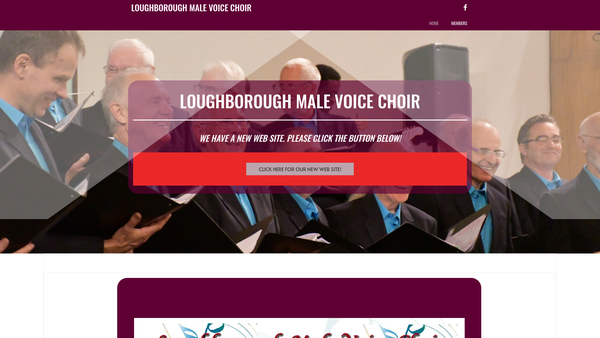 Screenshot of the Loughborough Male Voice Choir website